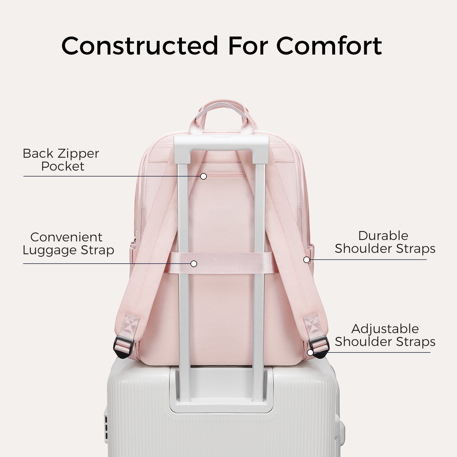 GOLF Urban Waterproof Laptop Backpack Pink