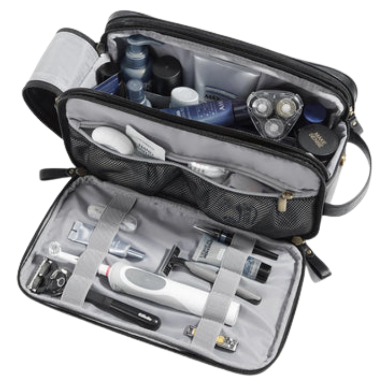 BAGSMART PU Leather Dopp Kit Travel Toiletry Bag