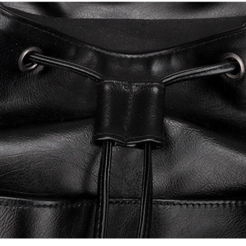 Waterproof Leather Laptop Backpack with USB Port Bolsnik