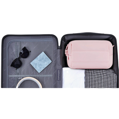 BAGSMART Fluffy Waterproof Cosmetic Toiletry Bag Organizer for Women