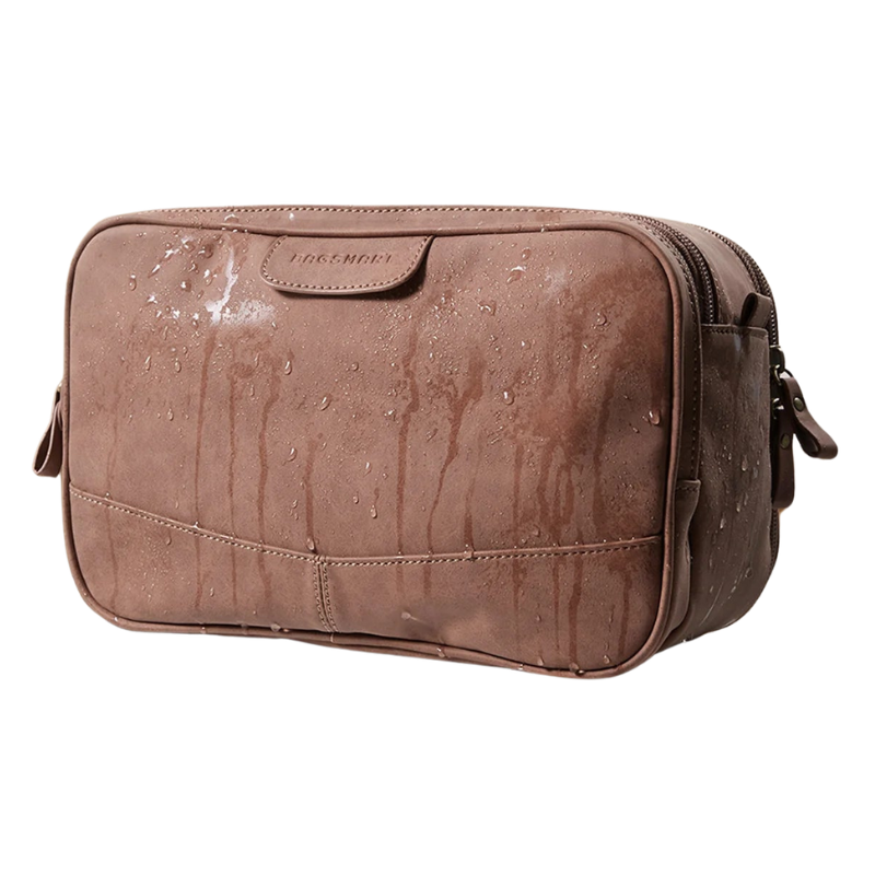BAGSMART PU Leather Dopp Kit Travel Toiletry Bag