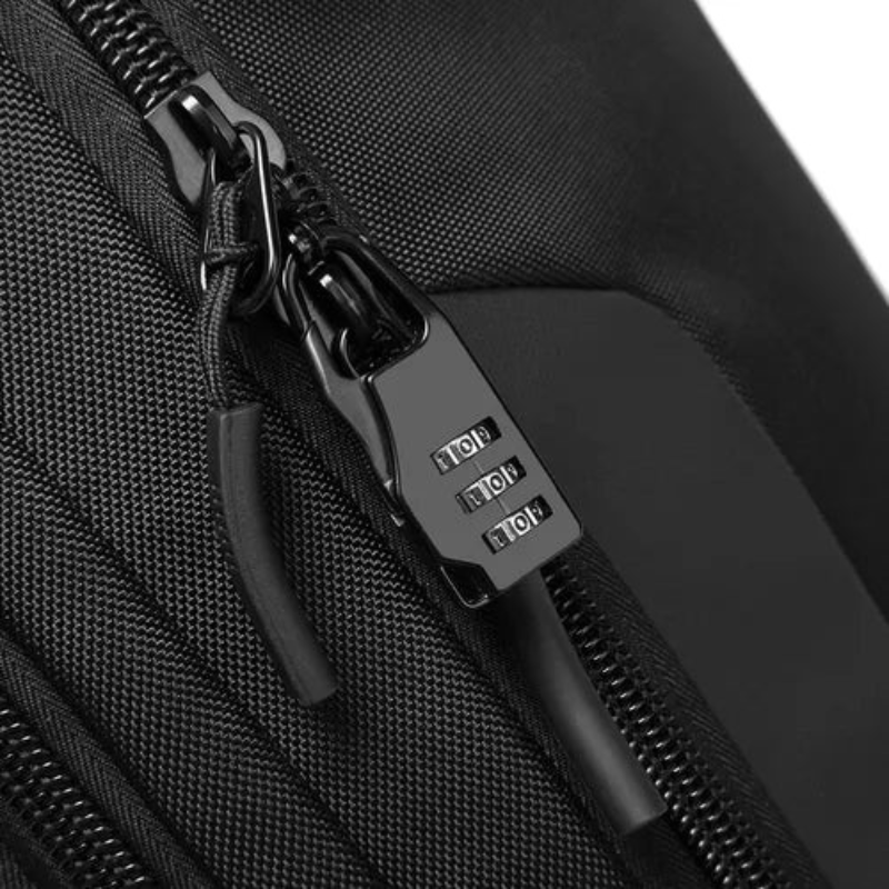 Bange Expandable 55L Anti-Theft Waterproof Travel Backpack Black
