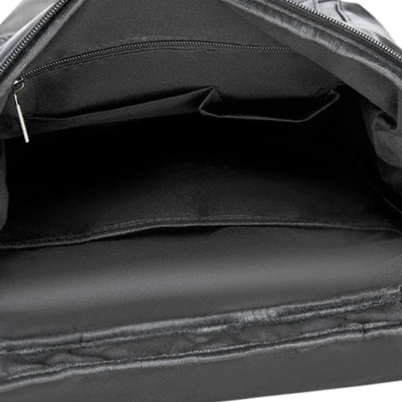 Anti-Theft PU Leather Laptop Backpack Black Bolsnik