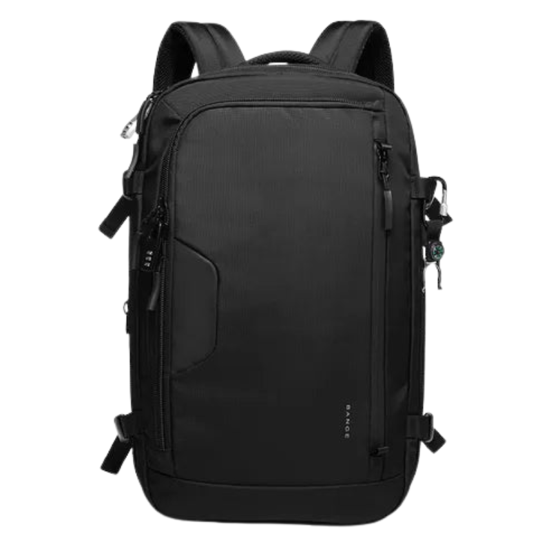 Bange Expandable 55L Anti-Theft Waterproof Travel Backpack Black