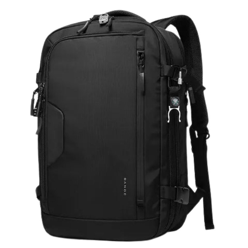 Bange Expandable 55L Anti-Theft Waterproof Travel Backpack Black
