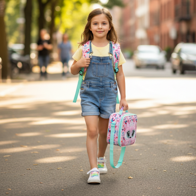 3D Girls School Bag Set with Lunch Bag & Pencil Case Bolsnik