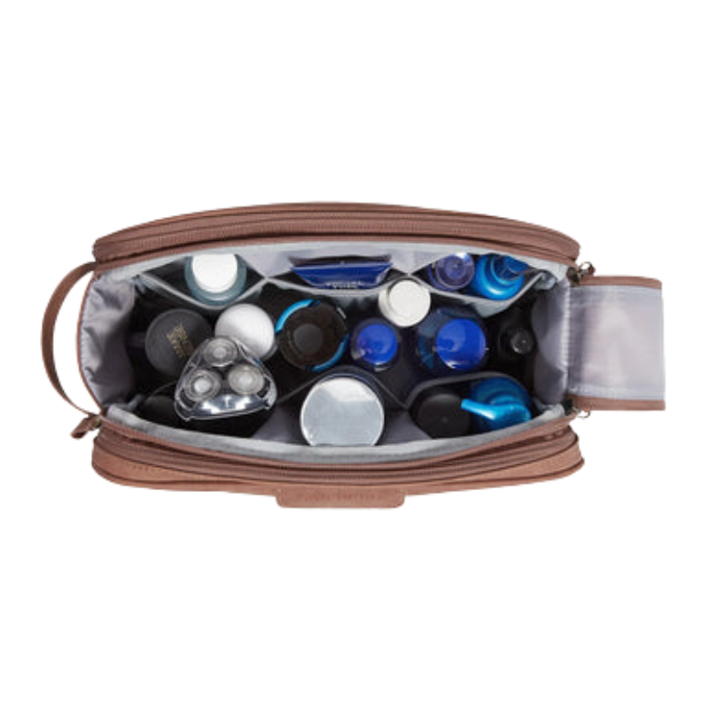 BAGSMART PU Leather Dopp Kit Travel Toiletry Bag