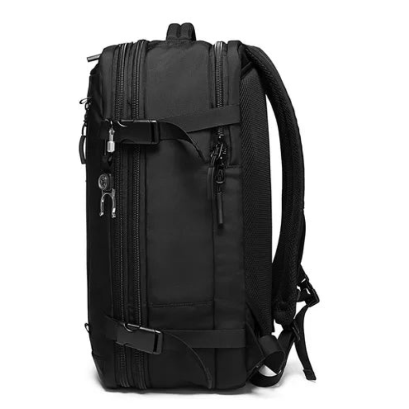 Bange Expandable 55L Anti-Theft Waterproof Travel Backpack Black
