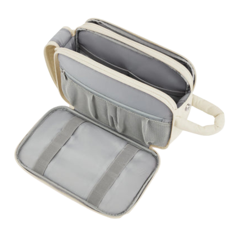 BAGSMART Fluffy Waterproof Cosmetic Toiletry Bag Organizer for Women