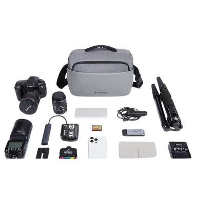 BAGSMART Waterproof Camera Sling Bag with Tripod Holder & Rain Cover
