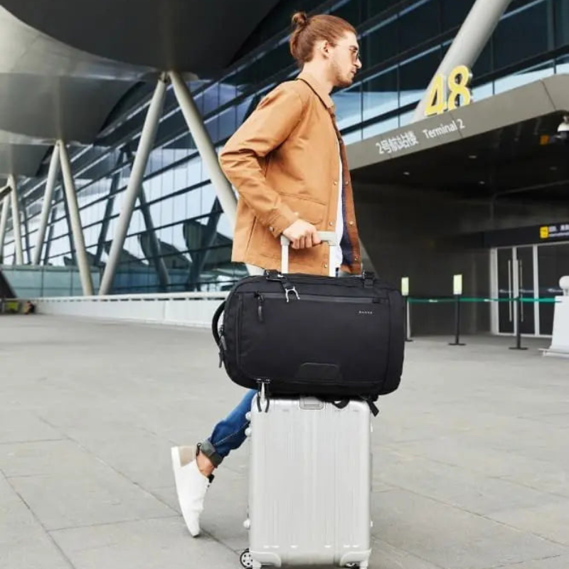 Bange Expandable 55L Anti-Theft Waterproof Travel Backpack Black