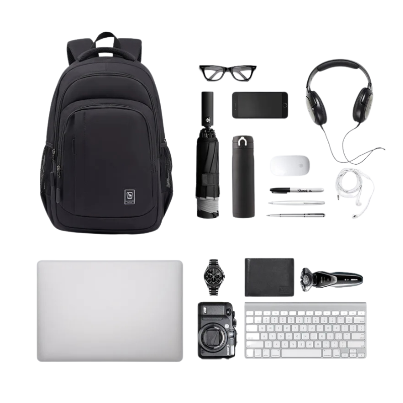Oiwas 20.3L Waterproof Laptop Backpack Black