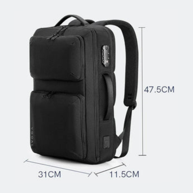 Vgoal Expandable Waterproof Laptop Backpack with USB Charging & Anti-Theft Lock