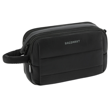 BAGSMART Fluffy Waterproof Cosmetic Toiletry Bag Organizer for Women