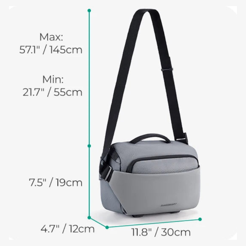 BAGSMART Waterproof Camera Sling Bag with Tripod Holder & Rain Cover