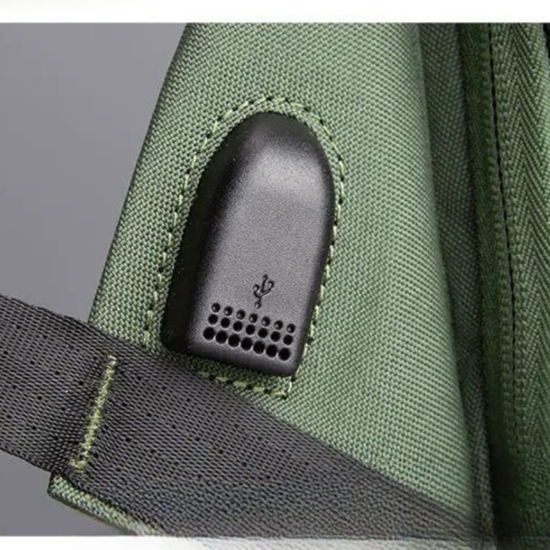 Kingsons Waterproof Travel Laptop Backpack with USB Charging Army Green