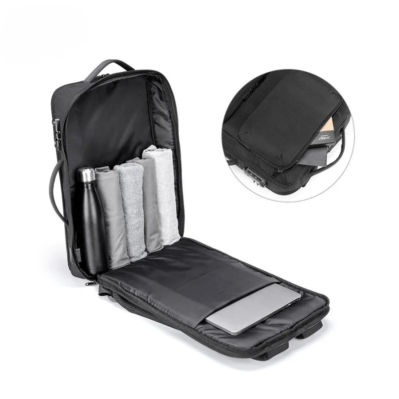 Vgoal Expandable Waterproof Laptop Backpack with USB Charging & Anti-Theft Lock