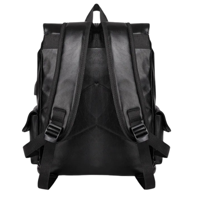 Waterproof Leather Laptop Backpack with USB Port Bolsnik
