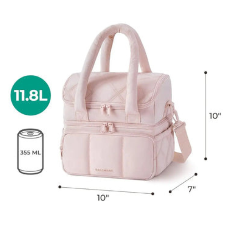 BAGSMART Double Deck Insulated Lunch Bag