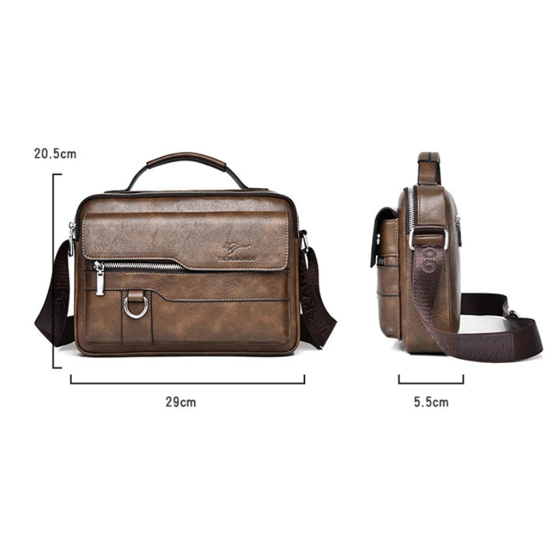 Men's PU Leather Crossbody Messenger Bag Bolsnik