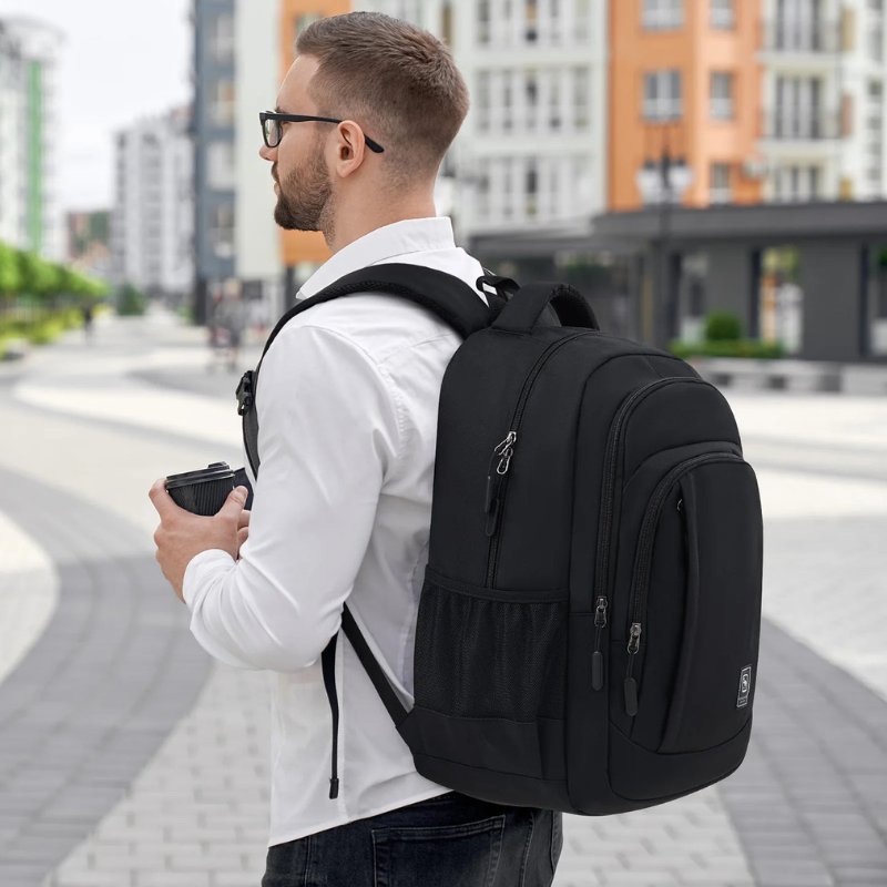 Oiwas 20.3L Waterproof Laptop Backpack Black