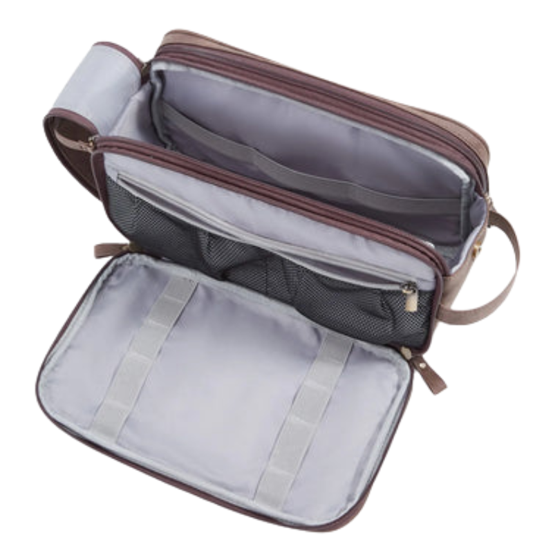 BAGSMART PU Leather Dopp Kit Travel Toiletry Bag
