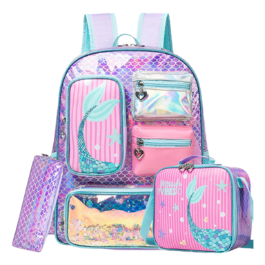 Mermaid Girls 3Pcs School Bag Set with Lunch Bag & Pencil Case Bolsnik