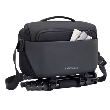 BAGSMART Waterproof Camera Sling Bag with Tripod Holder & Rain Cover