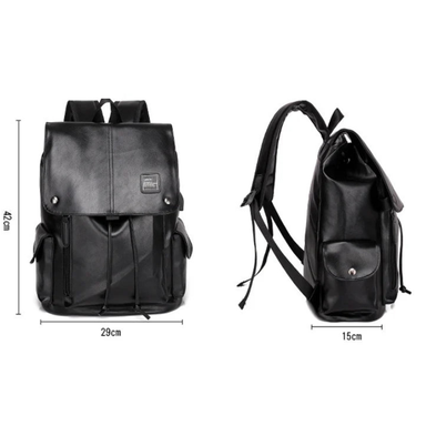 Waterproof Leather Laptop Backpack with USB Port Bolsnik