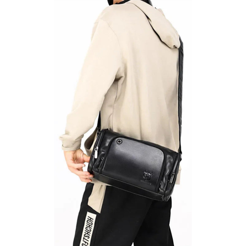Bullcaptain PU Leather Crossbody Shoulder Bag