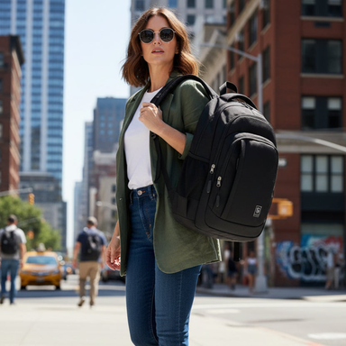 Oiwas 20.3L Waterproof Laptop Backpack Black