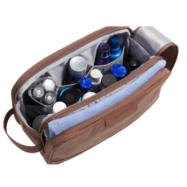 BAGSMART PU Leather Dopp Kit Travel Toiletry Bag