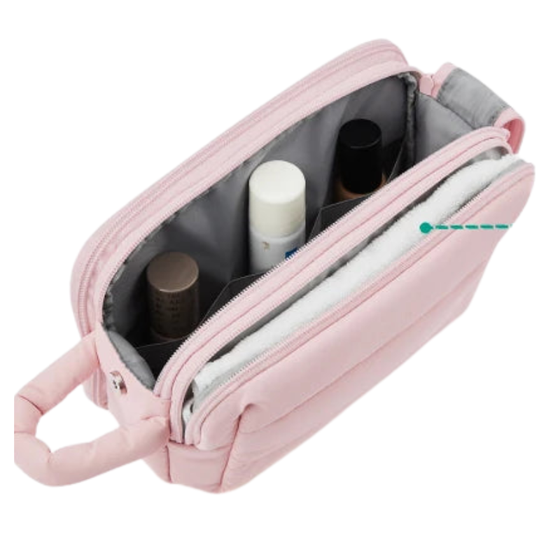BAGSMART Fluffy Waterproof Cosmetic Toiletry Bag Organizer for Women