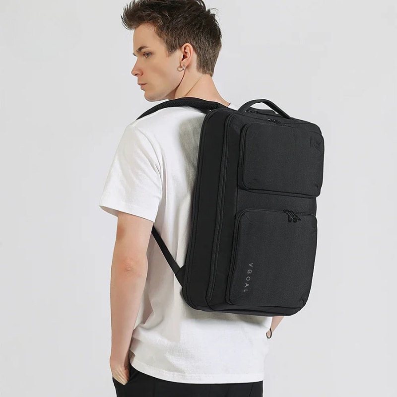 Vgoal Expandable Waterproof Laptop Backpack with USB Charging & Anti-Theft Lock