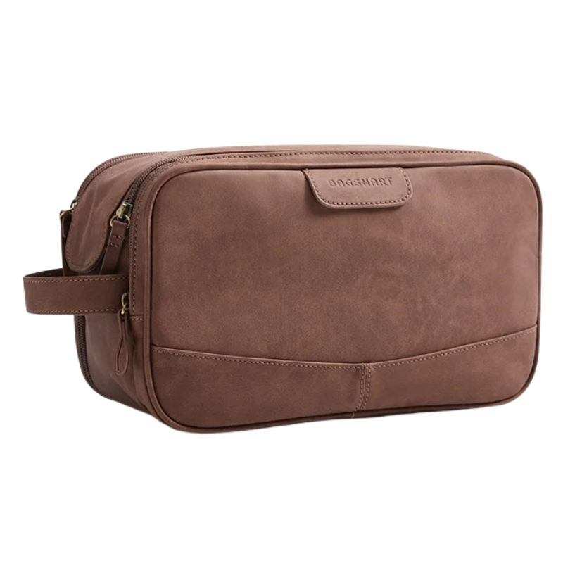 BAGSMART PU Leather Dopp Kit Travel Toiletry Bag
