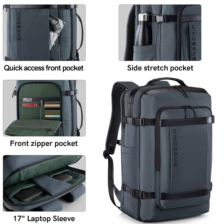 Kingsons Large Capacity Anti-Theft Waterproof Travel Backpack