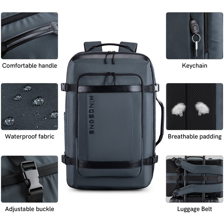 Kingsons Large Capacity Anti-Theft Waterproof Travel Backpack