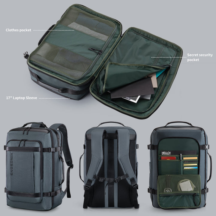 Kingsons Large Capacity Anti-Theft Waterproof Travel Backpack