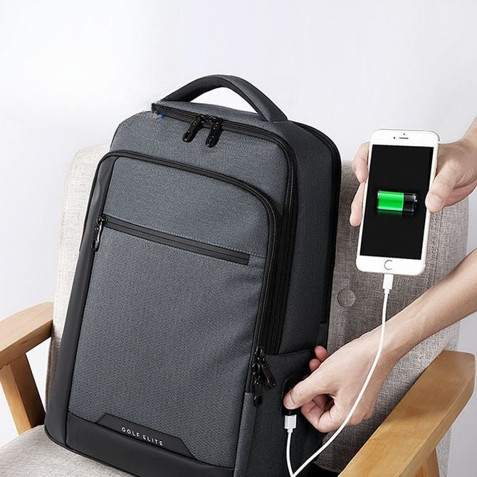 GOLF Large Capacity Work Laptop Backpack Black
