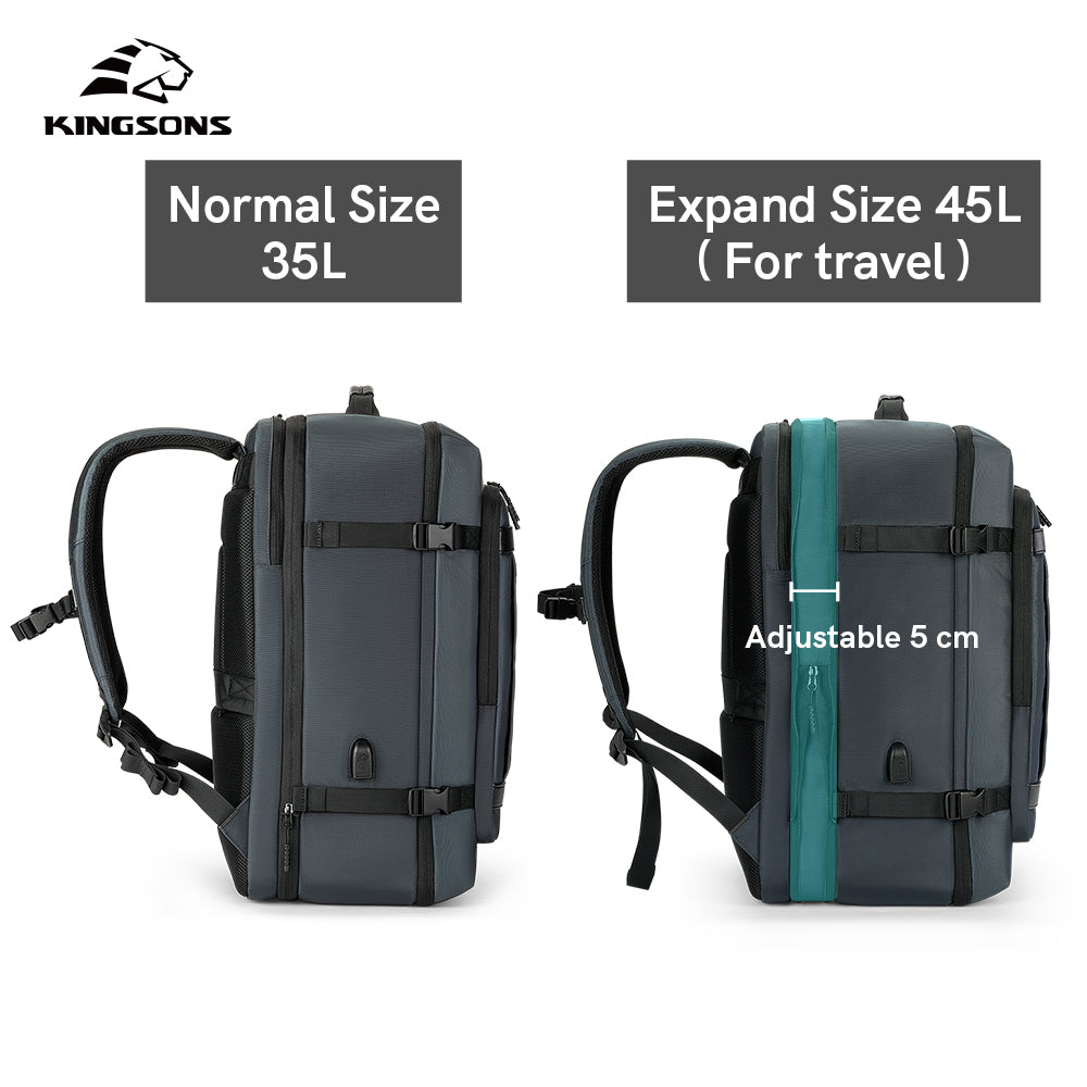 Kingsons Large Capacity Anti-Theft Waterproof Travel Backpack