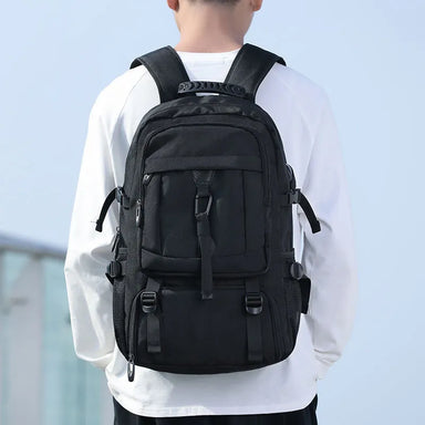 Waterproof Travel Laptop Backpack with USB Charging Black Bolsnik