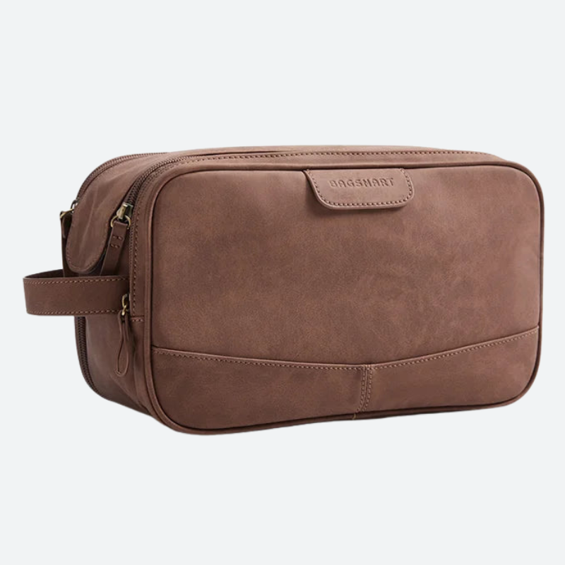 BAGSMART PU Leather Dopp Kit Travel Toiletry Bag