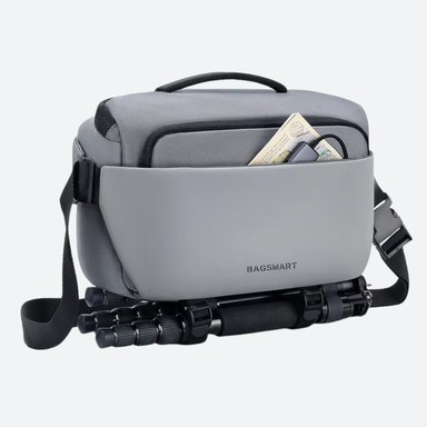 BAGSMART Waterproof Camera Sling Bag with Tripod Holder & Rain Cover
