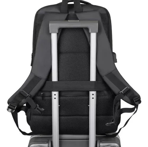 Waterproof Travel Laptop Backpack with USB Charging Black Bolsnik