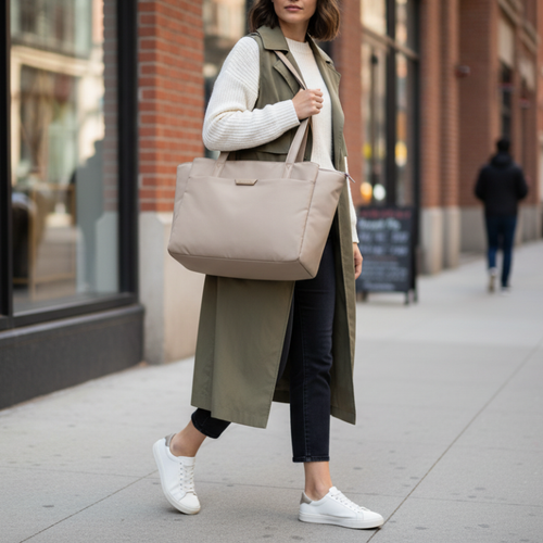 BAGSMART Laptop Tote Bag with 4 Compartments