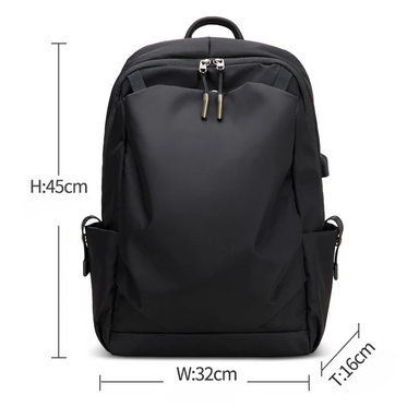 Heroic Knight Waterproof Laptop Backpack with USB Charging Port