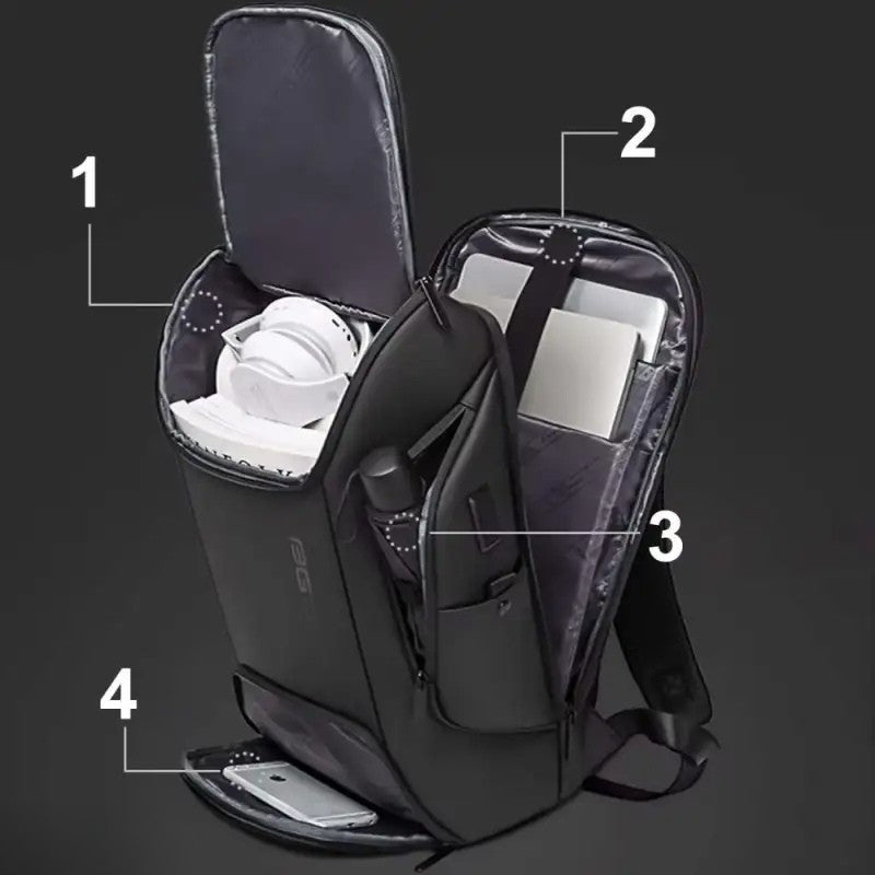 BANGE Waterproof Anti-Theft Laptop Backpack with USB Charging