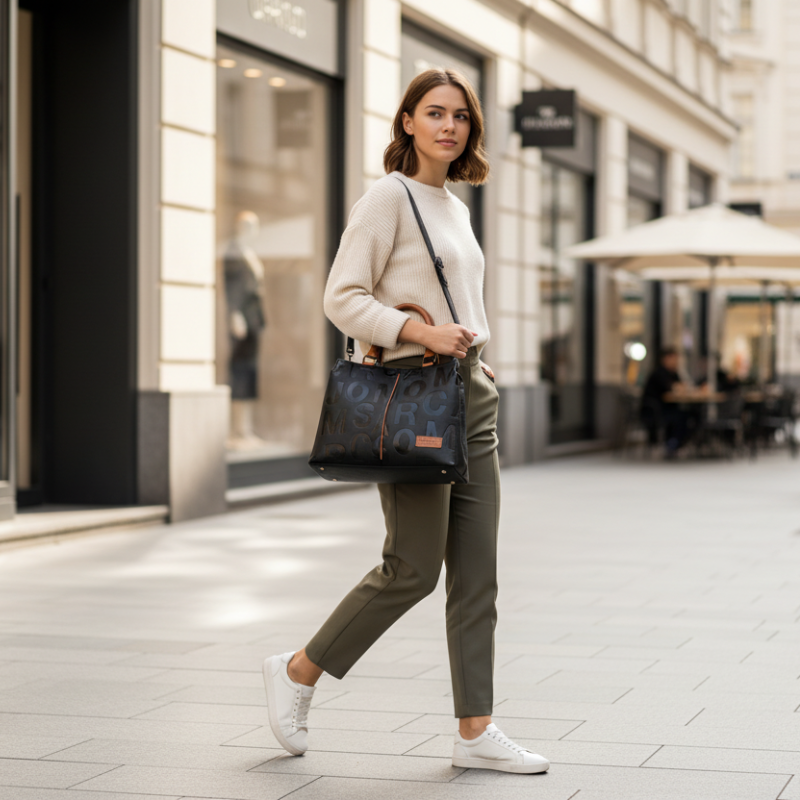 Vanderwah Double Layer Shoulder Bag