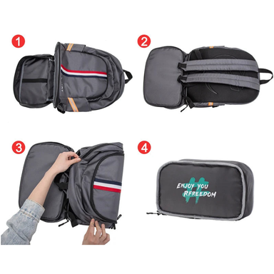 Tinyat Waterproof Gym Backpack with Shoe Compartment