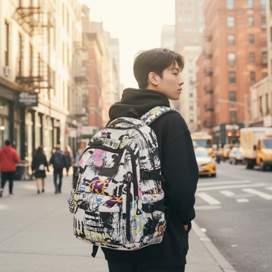 20L Personalized Graffiti Teen School Bag Bolsnik